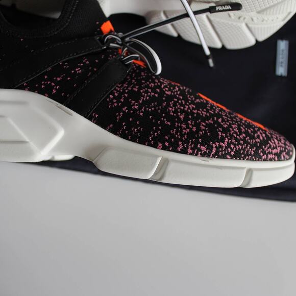 Prada Logo Speckled Lace Up Sneakers - Picture 7 of 15